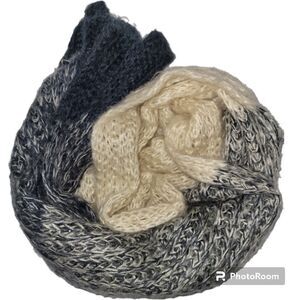 Blue Hombre Knit Scarf 91" X 11"